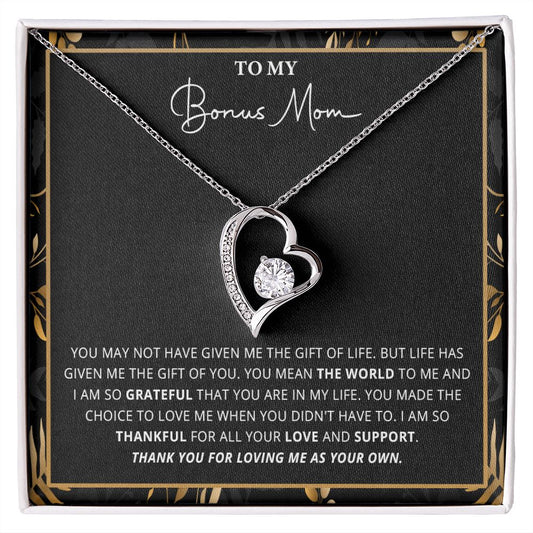 588C Bonus Mom Gift for Step Mother, Bonus Mom Necklace, Birthday Gift for Stepmom