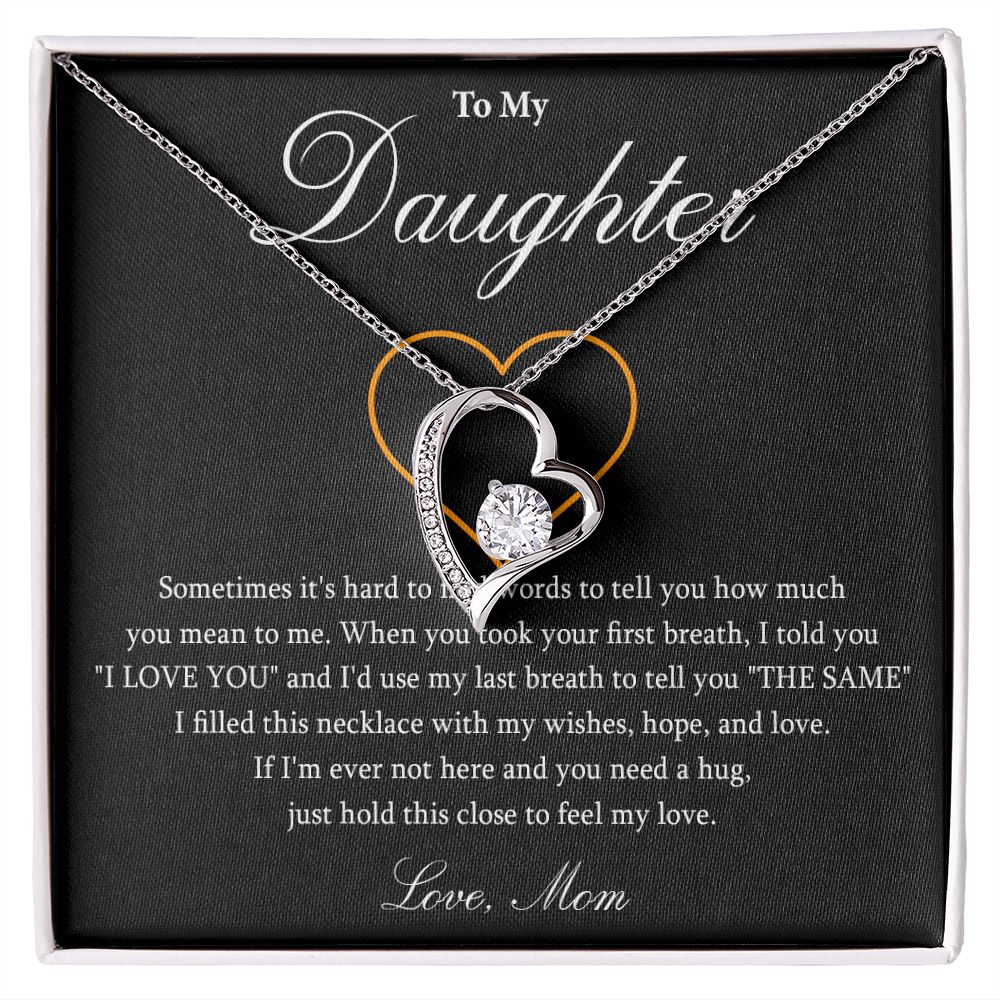 570C To My Daughter Necklace, Gift For Daughter From Mom, Daughter Mother Necklace