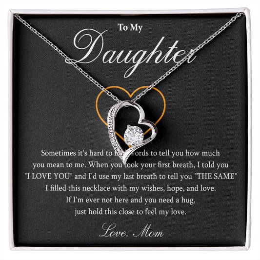 570C To My Daughter Necklace, Gift For Daughter From Mom, Daughter Mother Necklace