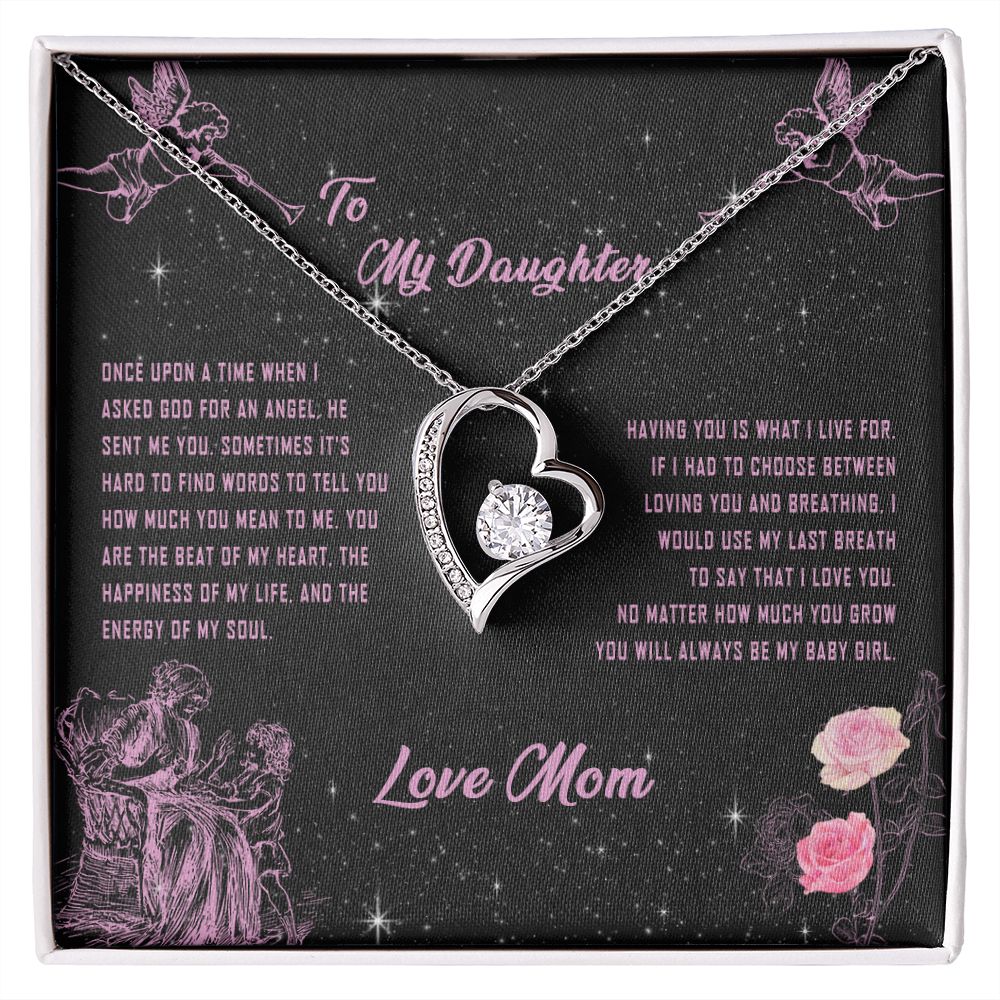 101C To My Daughter Necklace, Gift for Daughter from Mom, Daughter Necklace Gift