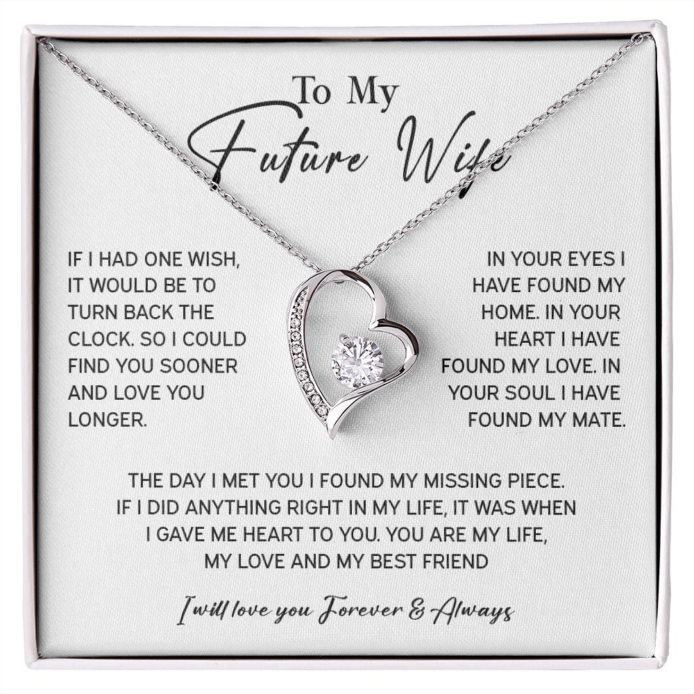 720C To My Future Wife Necklace, Valentine Day Gift For Her, Love Knot Birthday Gifts