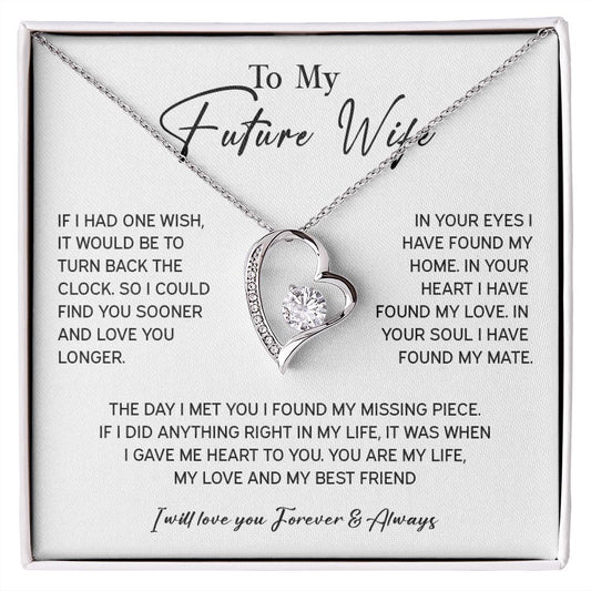 720C To My Future Wife Necklace, Valentine Day Gift For Her, Love Knot Birthday Gifts