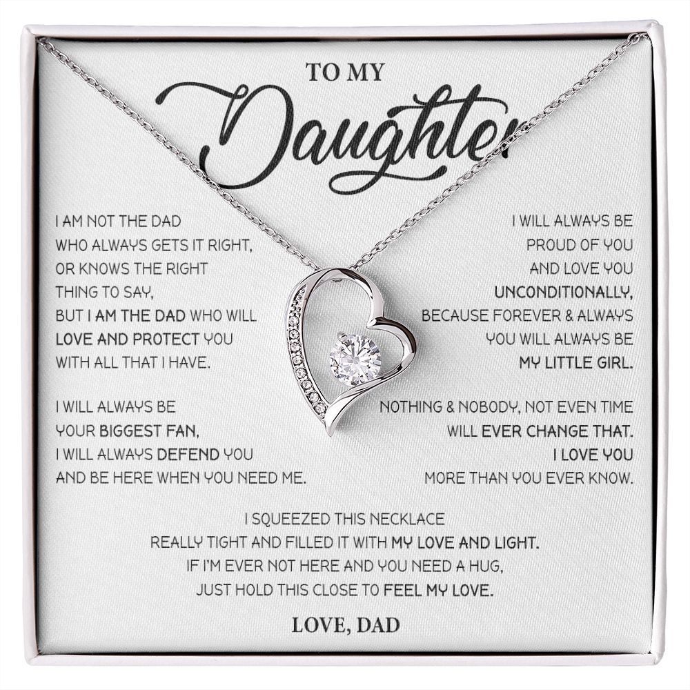 500C To My Daughter Necklace, Love Knot Pendant Necklace, Daughter Gift from Dad