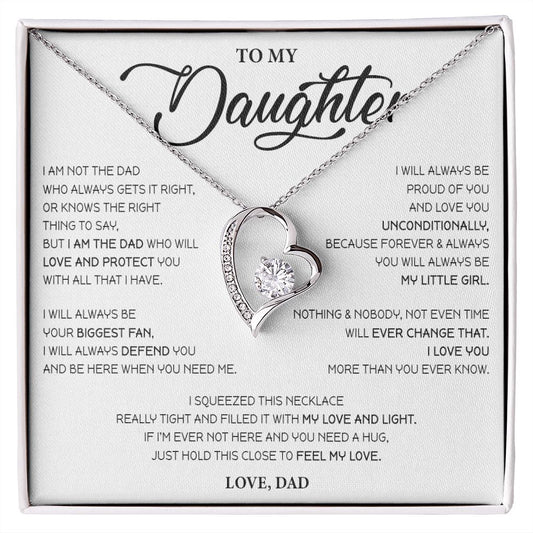 500C To My Daughter Necklace, Love Knot Pendant Necklace, Daughter Gift from Dad