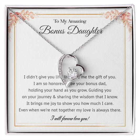 578C To My Bonus Daughter Necklace, Gift For Daughter Necklace, Bonus Daughter Gifts