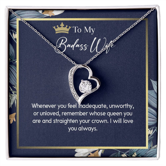 600C To My Badass Wife, Gift For Wife, Necklace Gift For Wife Valentine Gift For Wife