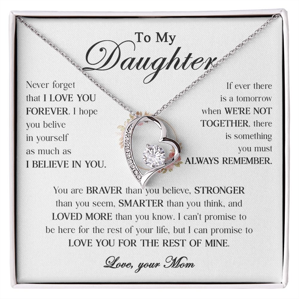 456C To My Daughter Necklace, Gift From Mom For Daughter, Gift Birthday, Christmas