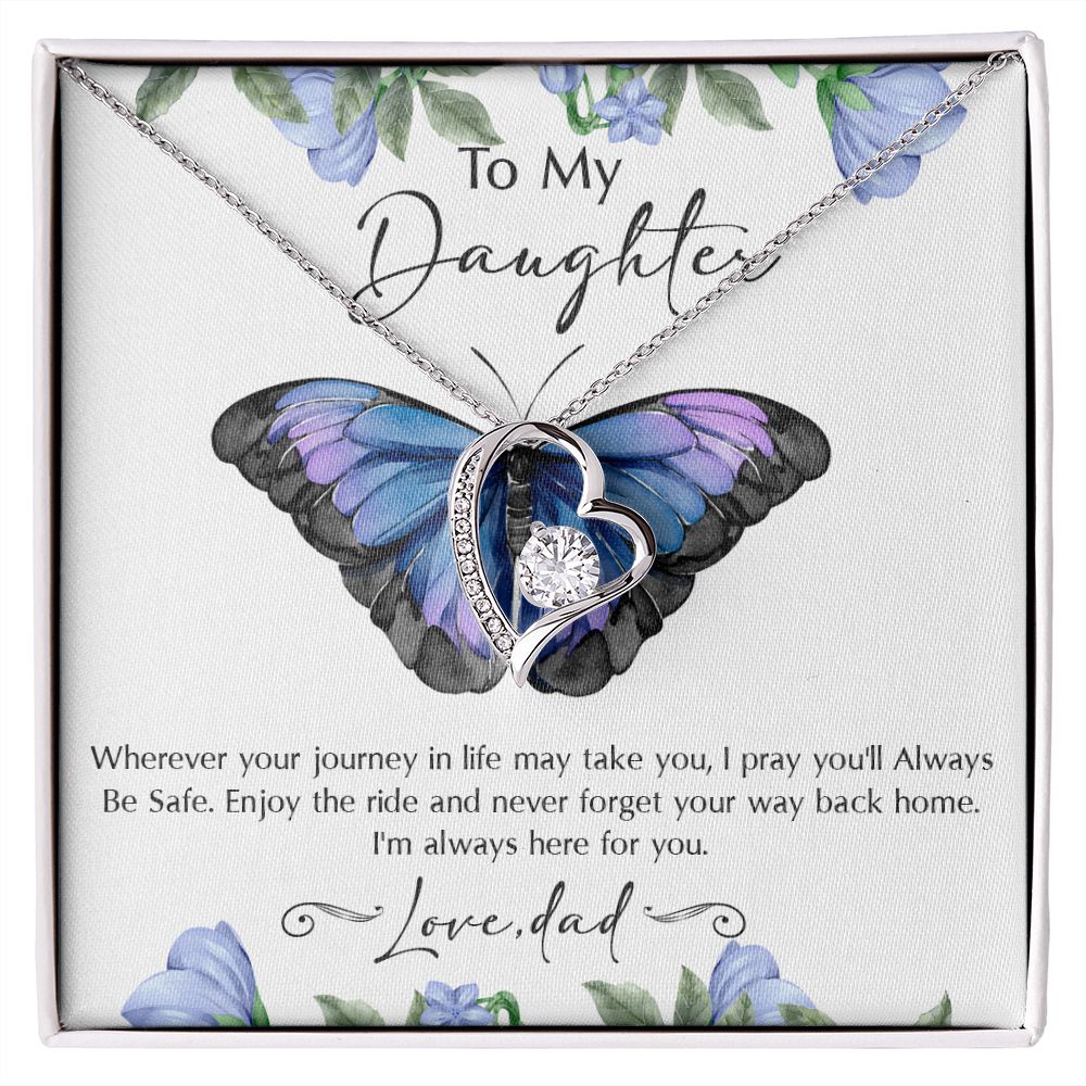 99CTo My Daughter Necklace, Gift For Daughter From Dad, Necklace Gift Birthday