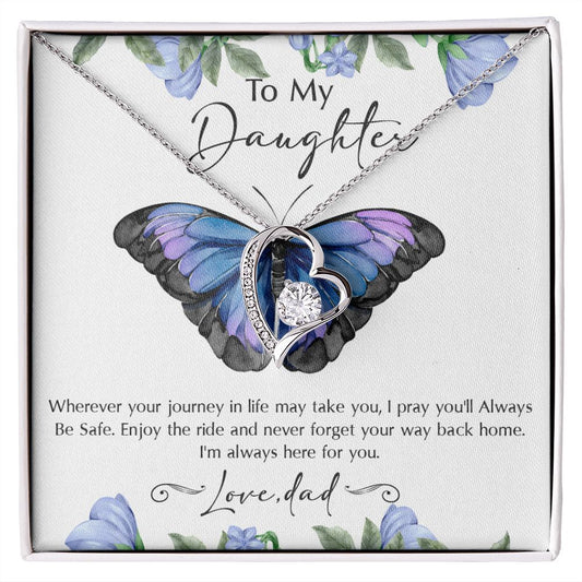 99CTo My Daughter Necklace, Gift For Daughter From Dad, Necklace Gift Birthday