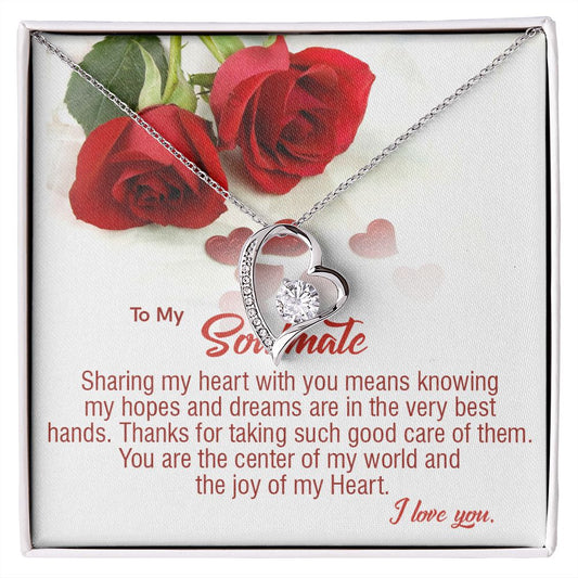 410C To My Soulmate Necklace, Birthday Gifts For Her, Gift For Girlfriend Wife