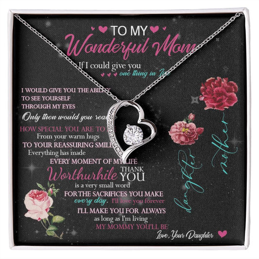 429C To My Beautiful Mom Necklace Mothers Day Gift From Daughter, Gift Birthday For Mom