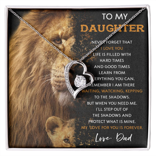 43C Lion To My Daughter Necklace Gift From Dad, Necklace Gift For Daughter, Birthday