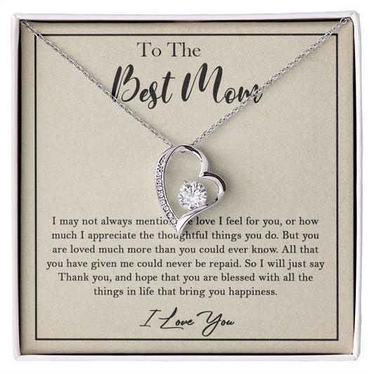 435C To My Best Mom Necklace, Birthday Xmas Gift, Gift For Mom from Son or Daughter