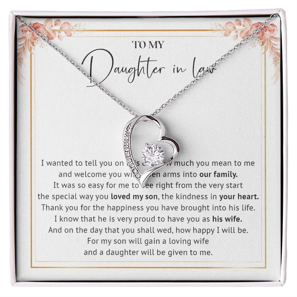 535C Daughter-In-Law Gift Necklace, Wedding Gift From Mother-In Law, Birthday Gifts