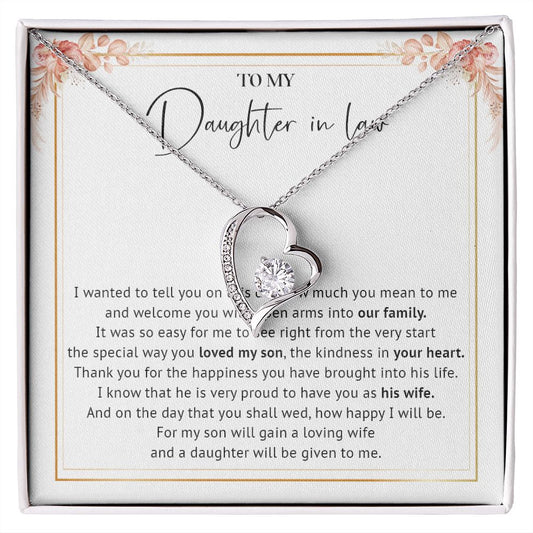 535C Daughter-In-Law Gift Necklace, Wedding Gift From Mother-In Law, Birthday Gifts