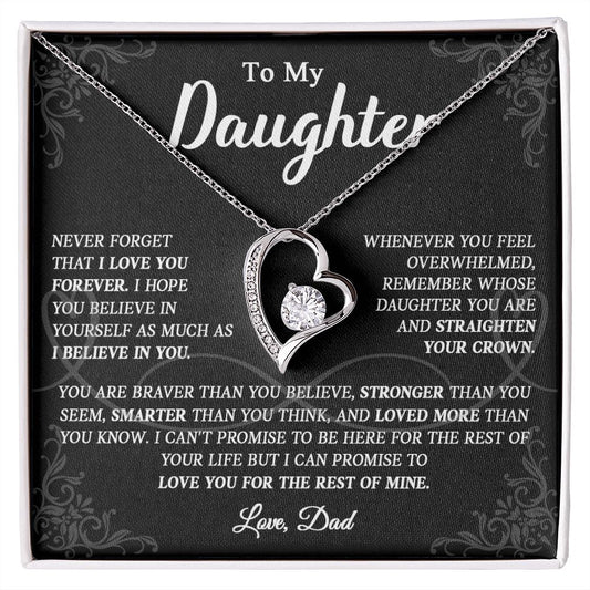 623C To My Daughter Necklace, Christmas Gift For Daughter From Dad, Daughter Necklace