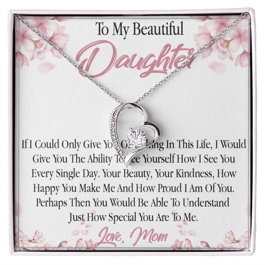 27C To My Daughter From Mom Necklace, Holiday, Birthday Gift To Daughter From Mom