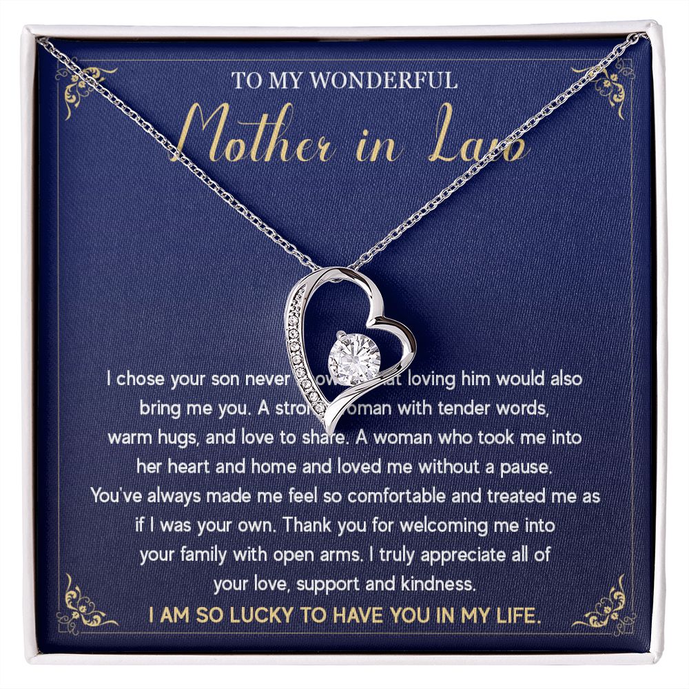 524C To My Mother in Law Necklace from Daughter, Gift to Mother-in-Law Necklace Love