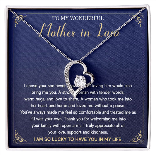 524C To My Mother in Law Necklace from Daughter, Gift to Mother-in-Law Necklace Love