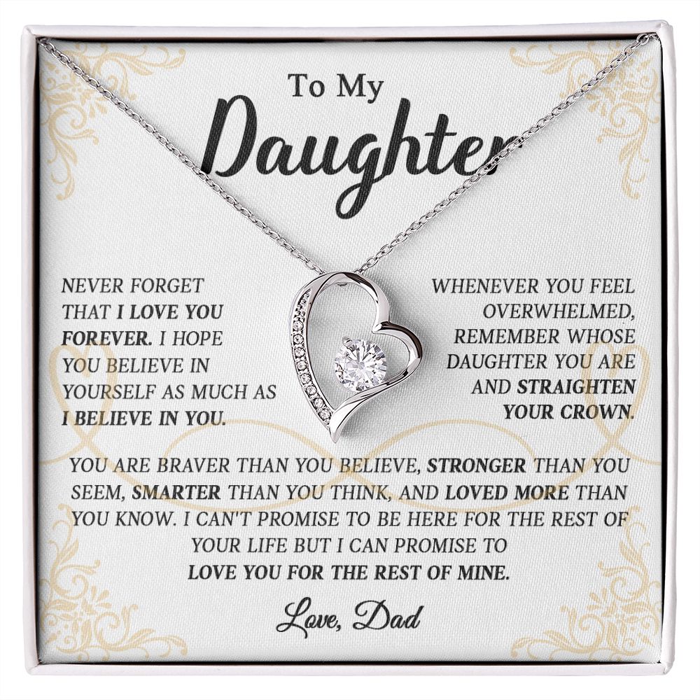622C To My Daughter Necklace, Daughter Father Necklace, Daughter Gift From Dad, Xmas