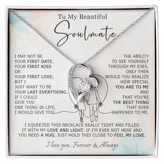 584C To My Soulmate Necklace, Wife Necklace, Girlfriend Necklace, Love Necklace Gifts