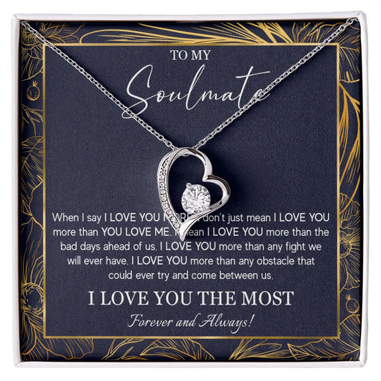552C To My Soulmate Necklace, Jewelry Gifts For My Wife, Girlfriend, Future Wife Gift