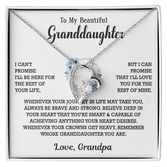 613C To My Granddaughter Necklace, Birthday Gift For Granddaughter, Necklace Gifts