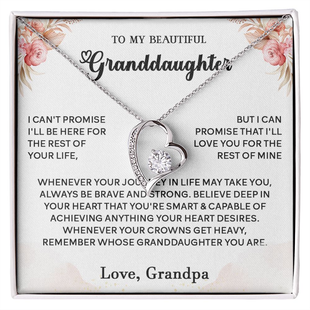 434C To My Granddaughter Necklace, Birthday Gift For Granddaughter, Christmas Gifts