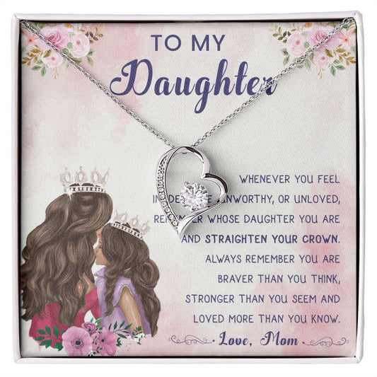 56C To My Daughter Necklace, Gift For Daughter From Mom, Daughter Mother Necklace