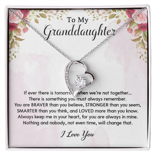 610C To My Granddaughter Necklace, Christmas Daughter Gift, Birthday Christmas Gift