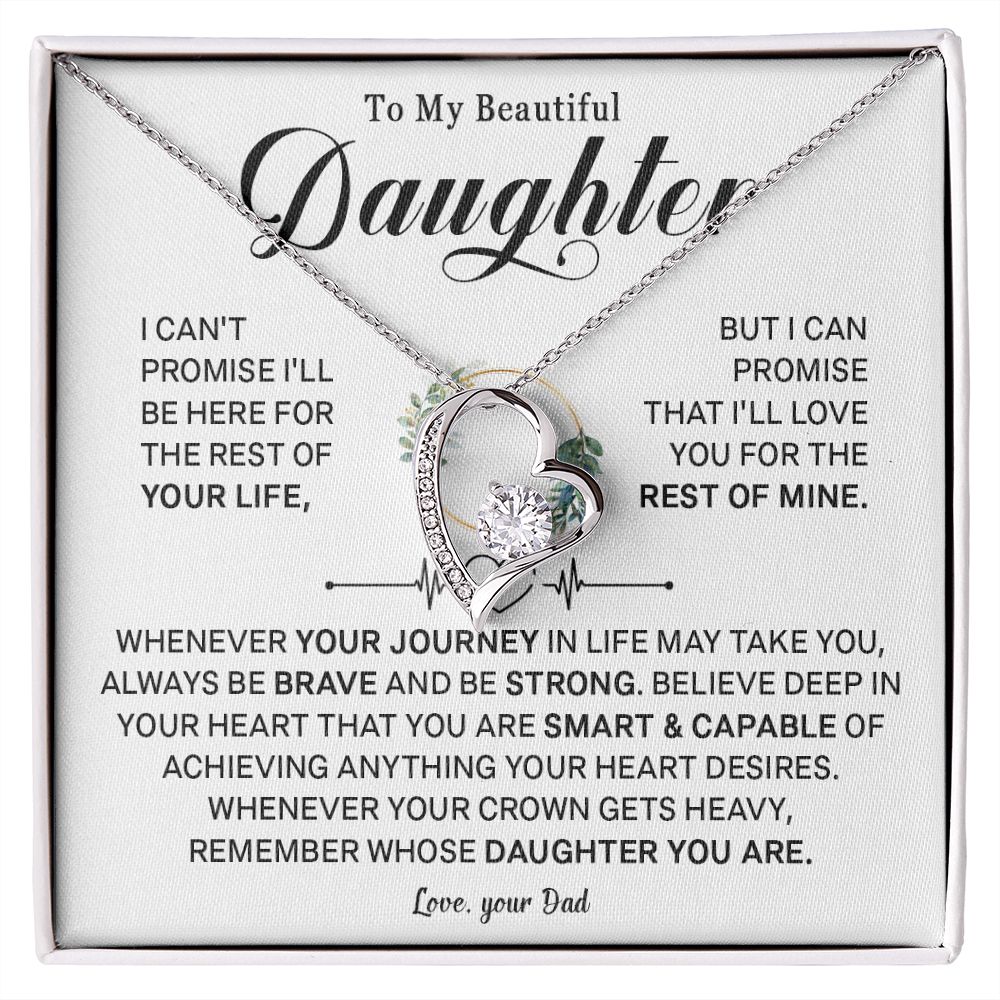 543C To My Daughter Necklace, Birthday Gift For Daughter from Dad, Daughter Necklace