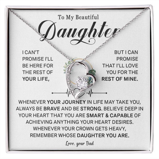 543C To My Daughter Necklace, Birthday Gift For Daughter from Dad, Daughter Necklace