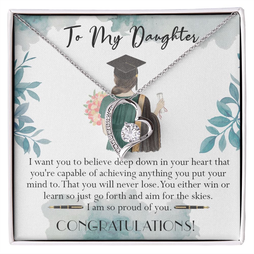 405C To My Daughter Necklace, Congratulations Gift 2022, Graduation Necklace Daughter