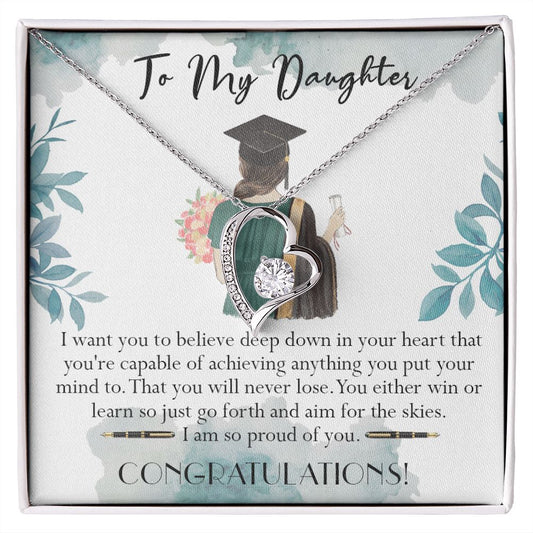 405C To My Daughter Necklace, Congratulations Gift 2022, Graduation Necklace Daughter
