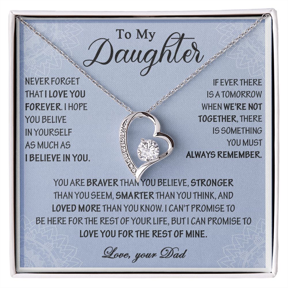 455C To My Daughter Necklace, Daughter Father Necklace, Daughter Gift From Dad
