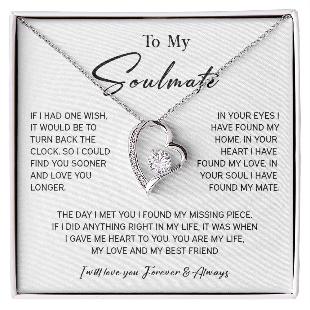 445C To My Soulmate Necklace, Valentine Gifts For Her, Gift For Girlfriend Wife