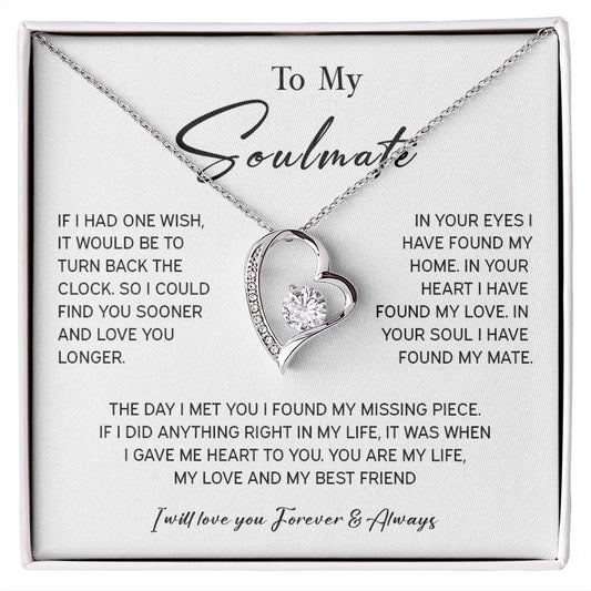 445C To My Soulmate Necklace, Valentine Gifts For Her, Gift For Girlfriend Wife