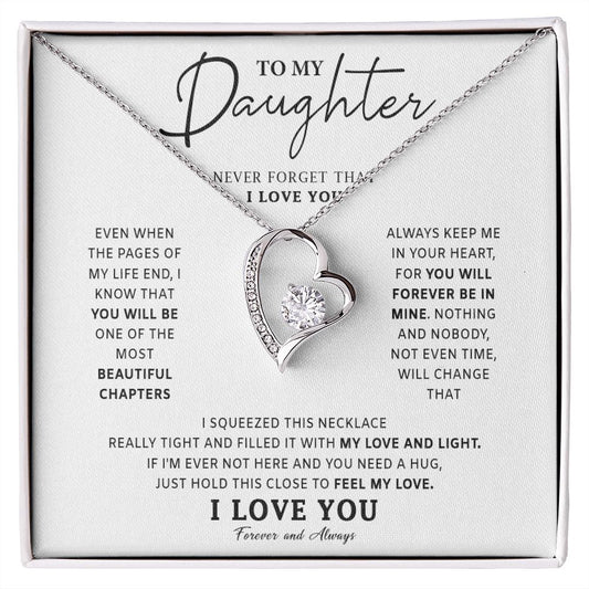 532C To My Daughter Love Necklace, Birthday Gift For Daughter, Daughter Necklace