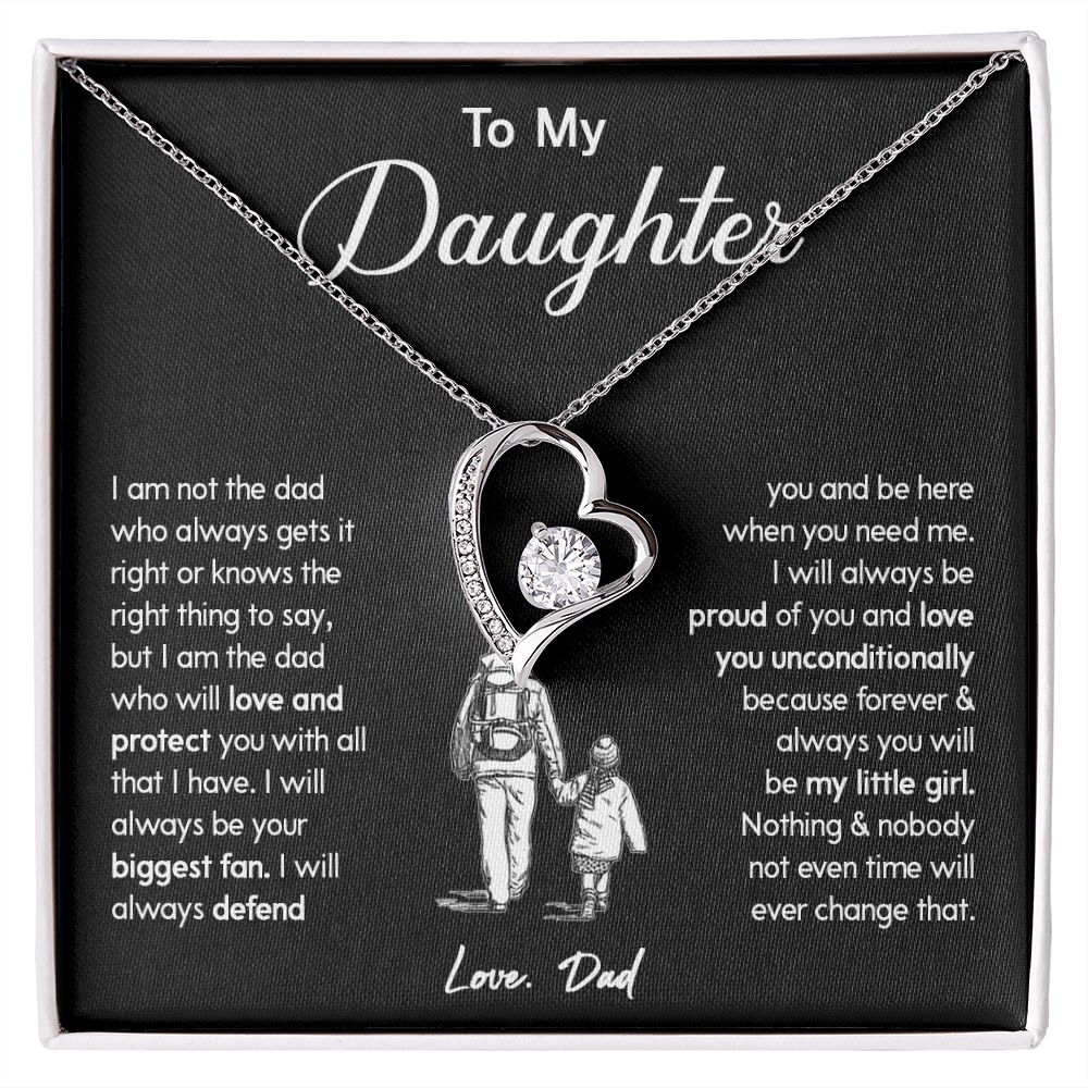 451C To My Daughter Necklace, Gift For Daughter From Dad, Gift Birthday, Christmas