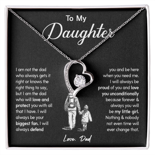 451C To My Daughter Necklace, Gift For Daughter From Dad, Gift Birthday, Christmas