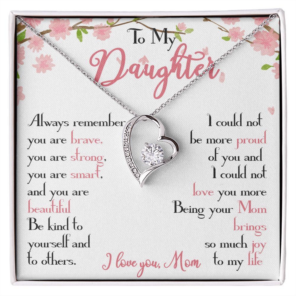 28C To My Daughter Necklace, Daughter Mother Necklace, Daughter Gift from Mom