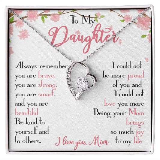 28C To My Daughter Necklace, Daughter Mother Necklace, Daughter Gift from Mom