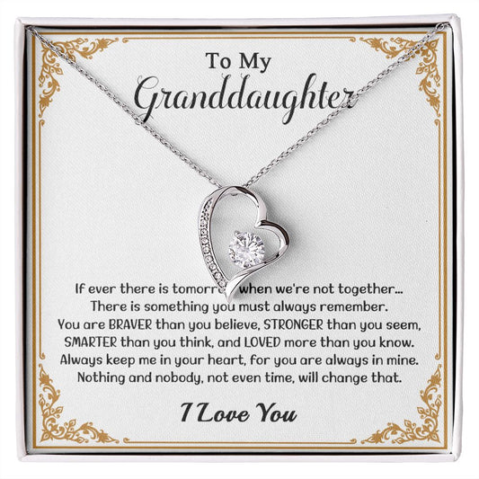 609C To My Granddaughter Necklace, Christmas Gift, Birthday Gift For Granddaughter