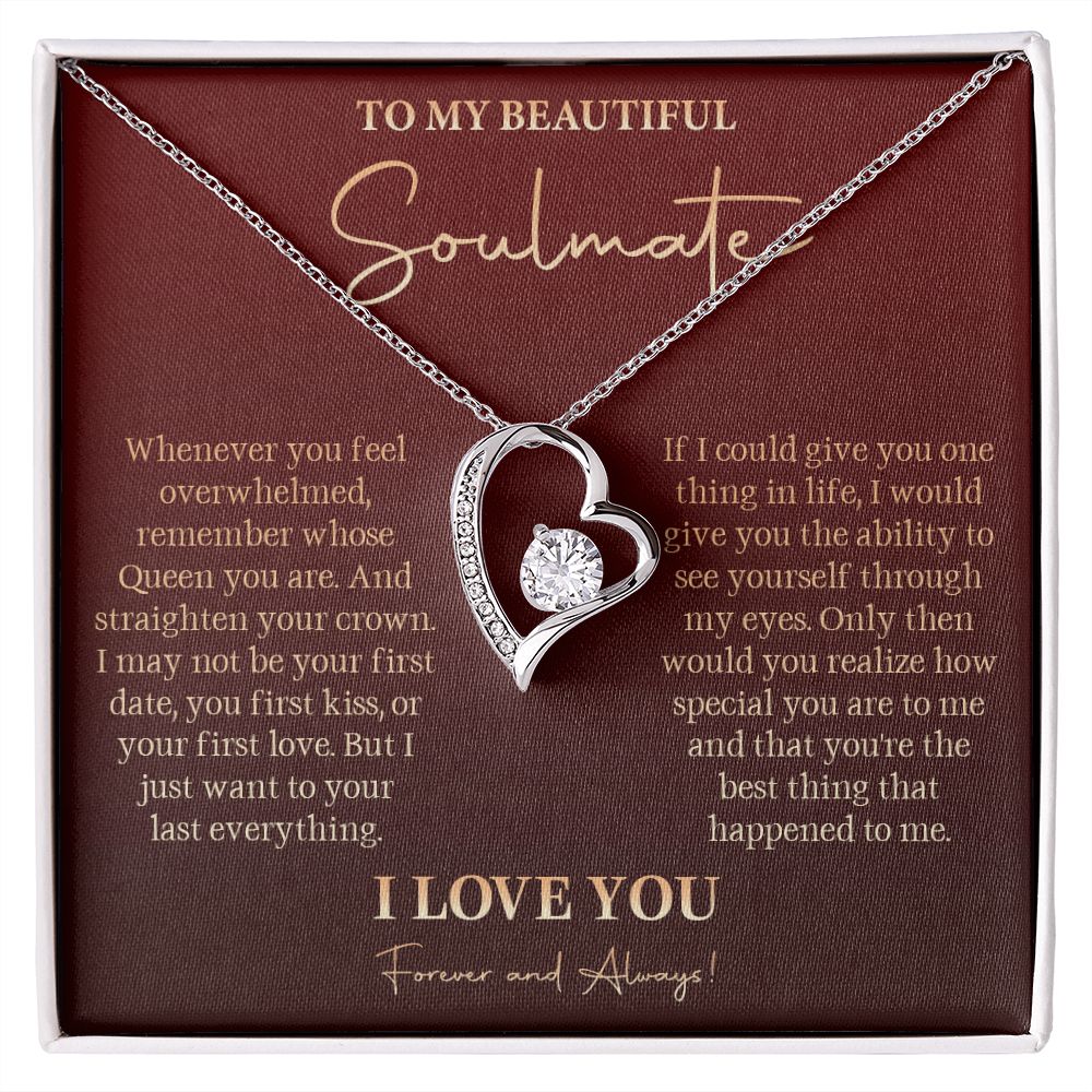 581C To My Soulmate Necklace, Gift For Girlfriend Wife, Birthday Gift, Love Necklace