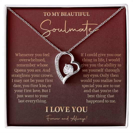 581C To My Soulmate Necklace, Gift For Girlfriend Wife, Birthday Gift, Love Necklace