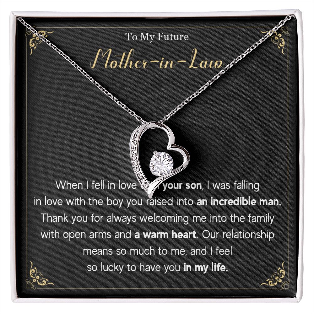 580C To My Future Mom-In-Law Necklace Knot Pendant Thank You Gifts For Mother In Law