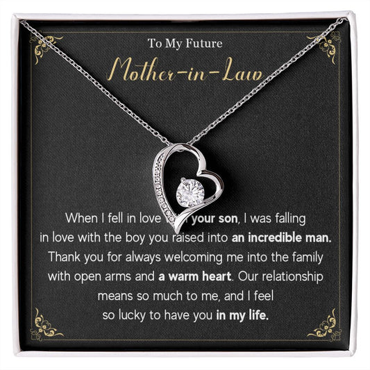 580C To My Future Mom-In-Law Necklace Knot Pendant Thank You Gifts For Mother In Law