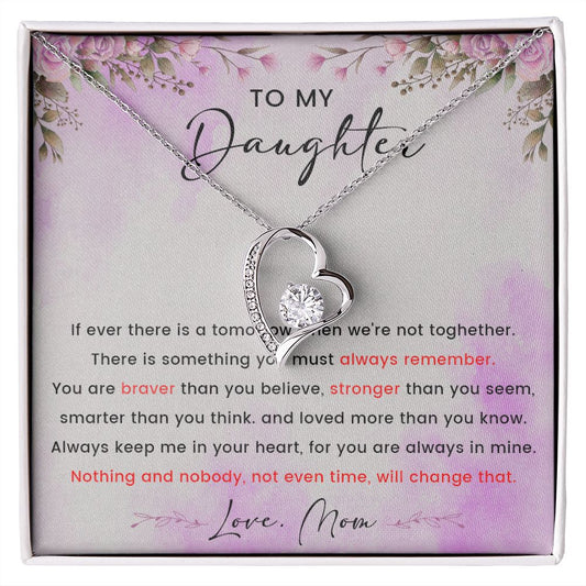 58C To My Daughter Necklace, Love Knot Necklace, Daughter Necklace From Mom