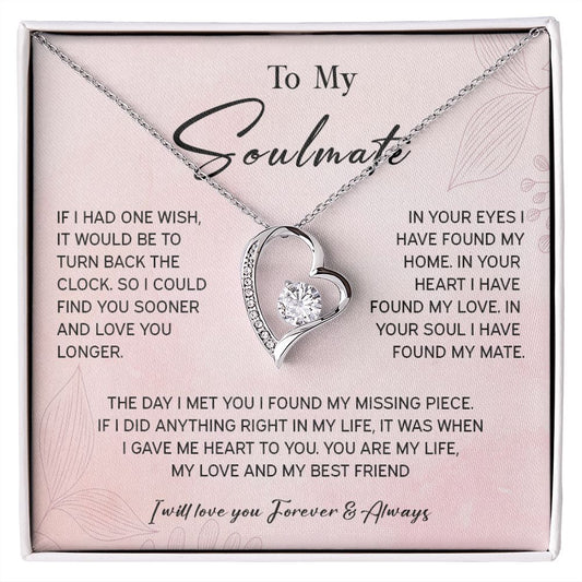 464C To My Soulmate/Wife Necklace Gift for Fiancée / Girlfriend Gifts for Her