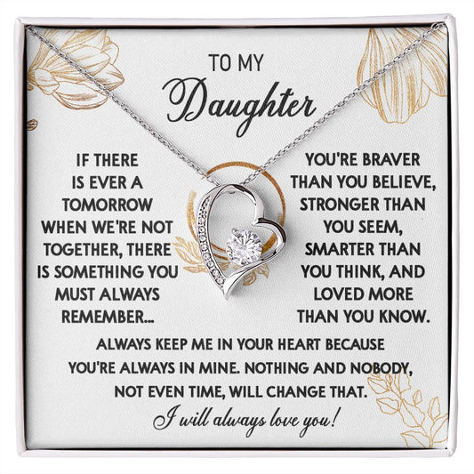 111C To My Daughter Necklace, Daughter Gift From Dad, Mom, Xmas Gift, Birthday Gift